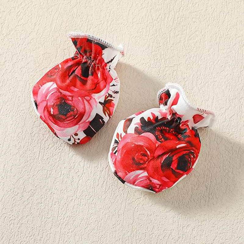 US Local Newborn Baby Girl 'Hello I'm New Here' Romper Set Includes Floral Pants, Hat, Headband, & Coming Home Outfit