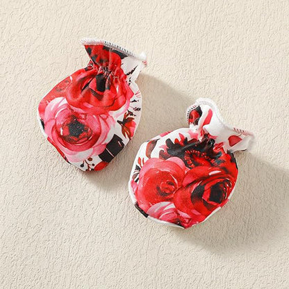 US Local Newborn Baby Girl 'Hello I'm New Here' Romper Set Includes Floral Pants, Hat, Headband, & Coming Home Outfit