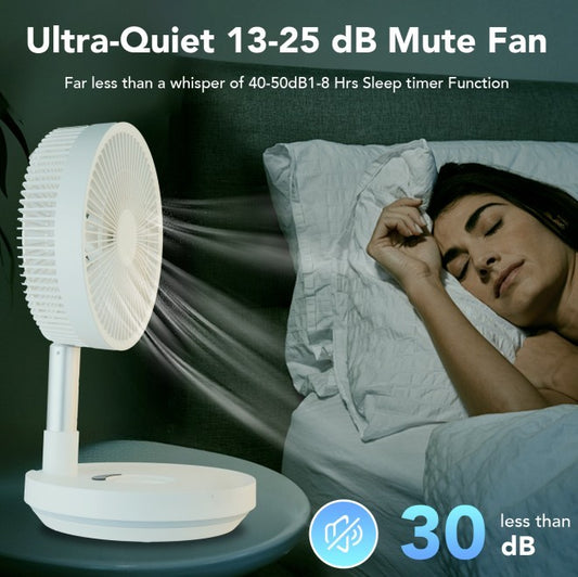 US Local Indoor & Outdoor Retractable LED Fan Oscillating Standing Fan Rechargeable Pedestal Fan