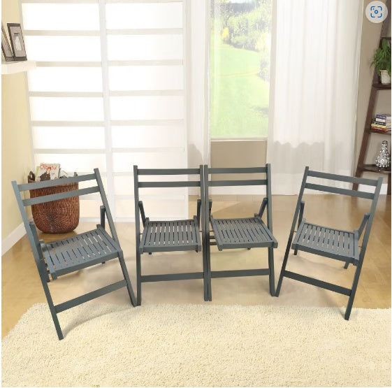 US Local Slatted Wood Foldable Chair
