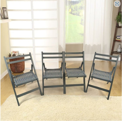 US Local Slatted Wood Foldable Chair