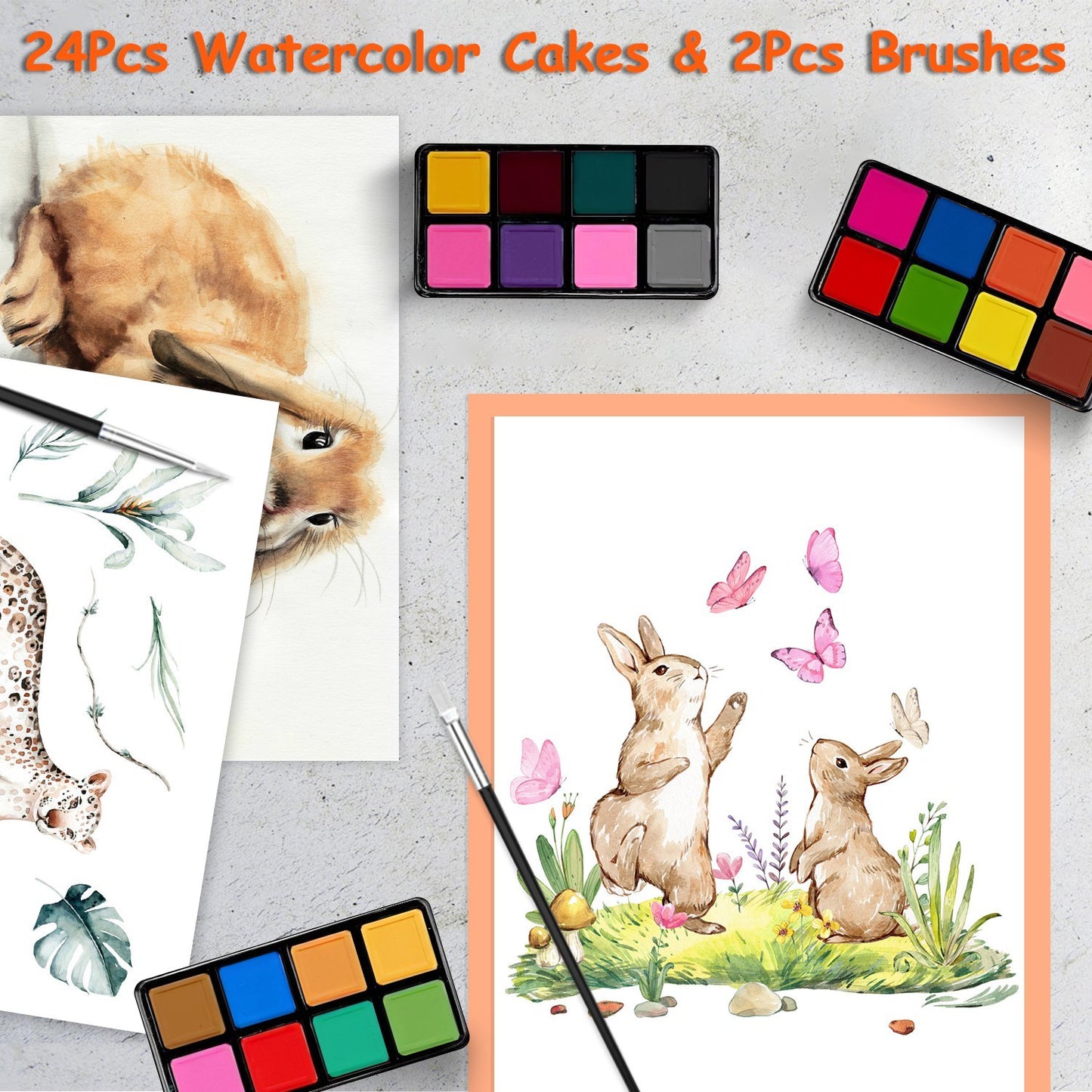 US Local 140Pcs Art Supplies With Colored Pencils Oil Pastels Crayons, Watercolor Cakes Brushes Sharpener Eraser In Elegant Wooden Box Professional Art Kit For Kids Adults Beginners Pros