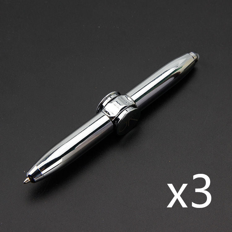 Multifunctional decompression finger gyro student ballpoint pen