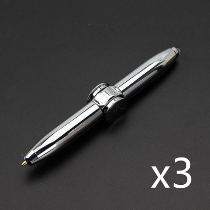 Multifunctional decompression finger gyro student ballpoint pen