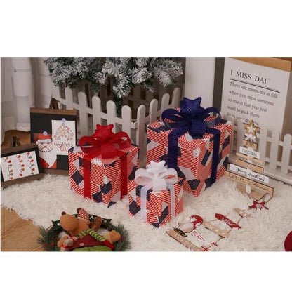 US Local Christmas Light Box, LED Light Foldable Decoration Indoor And Outdoor, Christmas Light Box Gift Decoration Indoor And Outdoor Garden