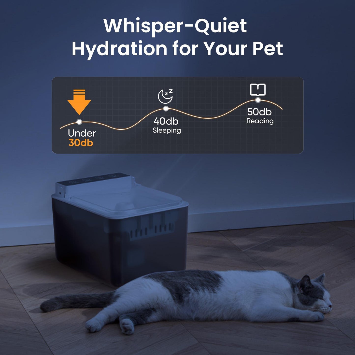 US Local Wired Automatic Pet Fountain Dog Water Dispenser Automatic Sensing Function