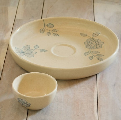 US Local Handcrafted Ceramic Chip And Dip Bowl