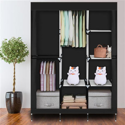 US Local 4-layer 8-grid Non-woven Fabric Wardrobe