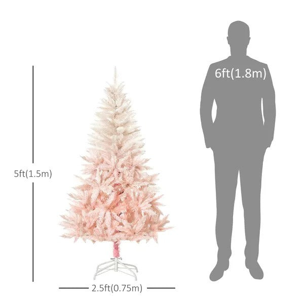 CA Local 5 ft Artificial Christmas Tree Home Decoration Automatic Open White