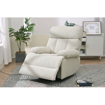 US Local Oversized Power Lift Recliner Chair For Elderly, Electric Fabric Recliner Chair For Seniors, Home Theater Seating,Reclining Sofa Chair With Remote Control,Side Pocket ,Spacious Seat  Light Gray