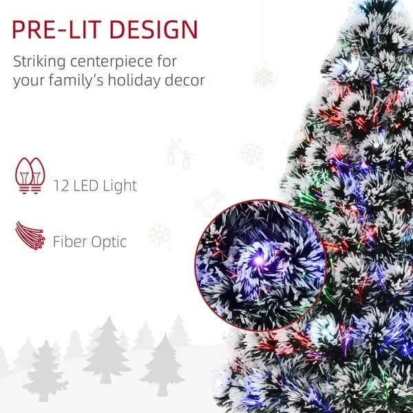 CA Local 3 ft Pre-Lit LED Optical Fiber Christmas Tree W  Stand