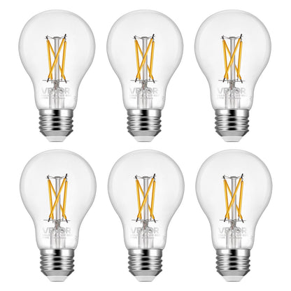 US Local 6 Pack Edison Bulbs LED A19 4.5W Dimmable 450 Lumens 2700K E26 Antique,Dimmable LED Bulbs