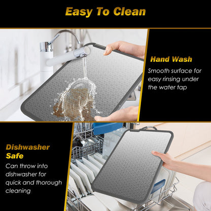 US Local 2Pcs Double Sided Cutting Board Stainless Steel PP Chopping Board Lightweight Kitchen Cutting Board Mesh Design With Grinding Zone Knife Sharpener Handle Dishwasher Safe