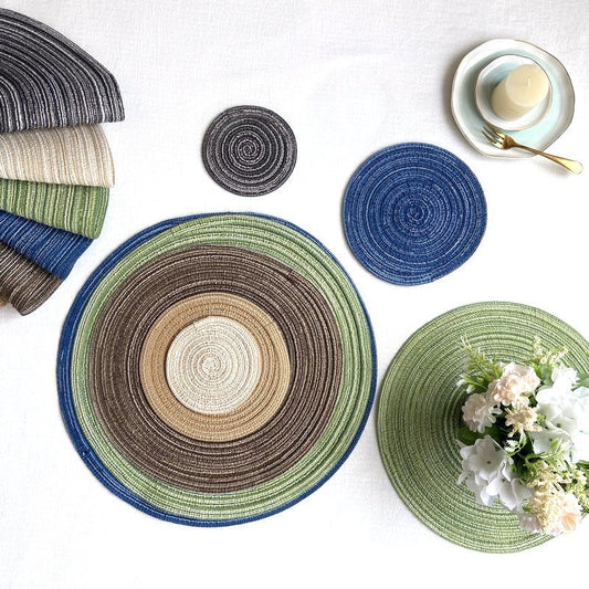 Western-style Placemat Home Placemat Coasters Heat Proof Mat