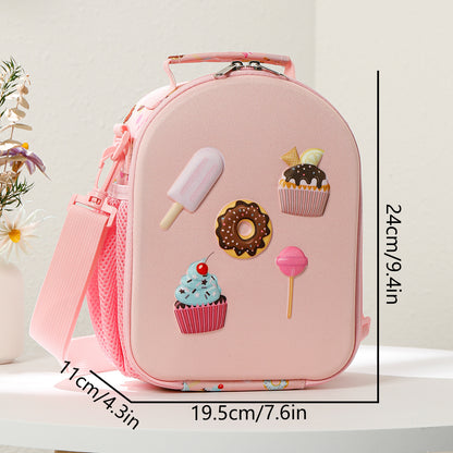 US Local Cute Lunch Insulated Bag, Portable Outdoor Makeup Bag, Insulated And Cold, Suitable For Holding Lunch And Cold Drinks, Also A Cute Backpack For Children