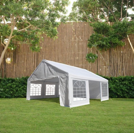 US Local 20x20 Feet Party Tent Heavy Duty Marquee Canopy Outdoor Wedding Tent Carport Events Shelter Tent For Parties BBQ With Storgae Carry Bags