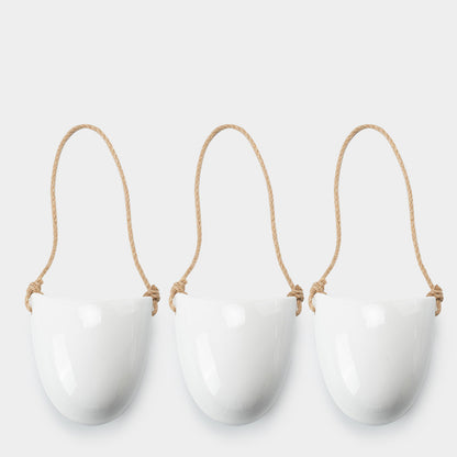 US Local Wall-mounted Flower Pot Half Wall Ceramic Green Plant Free Perforation Balcony