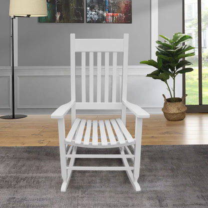 US Local Wooden Porch Rocker Chair WHITE