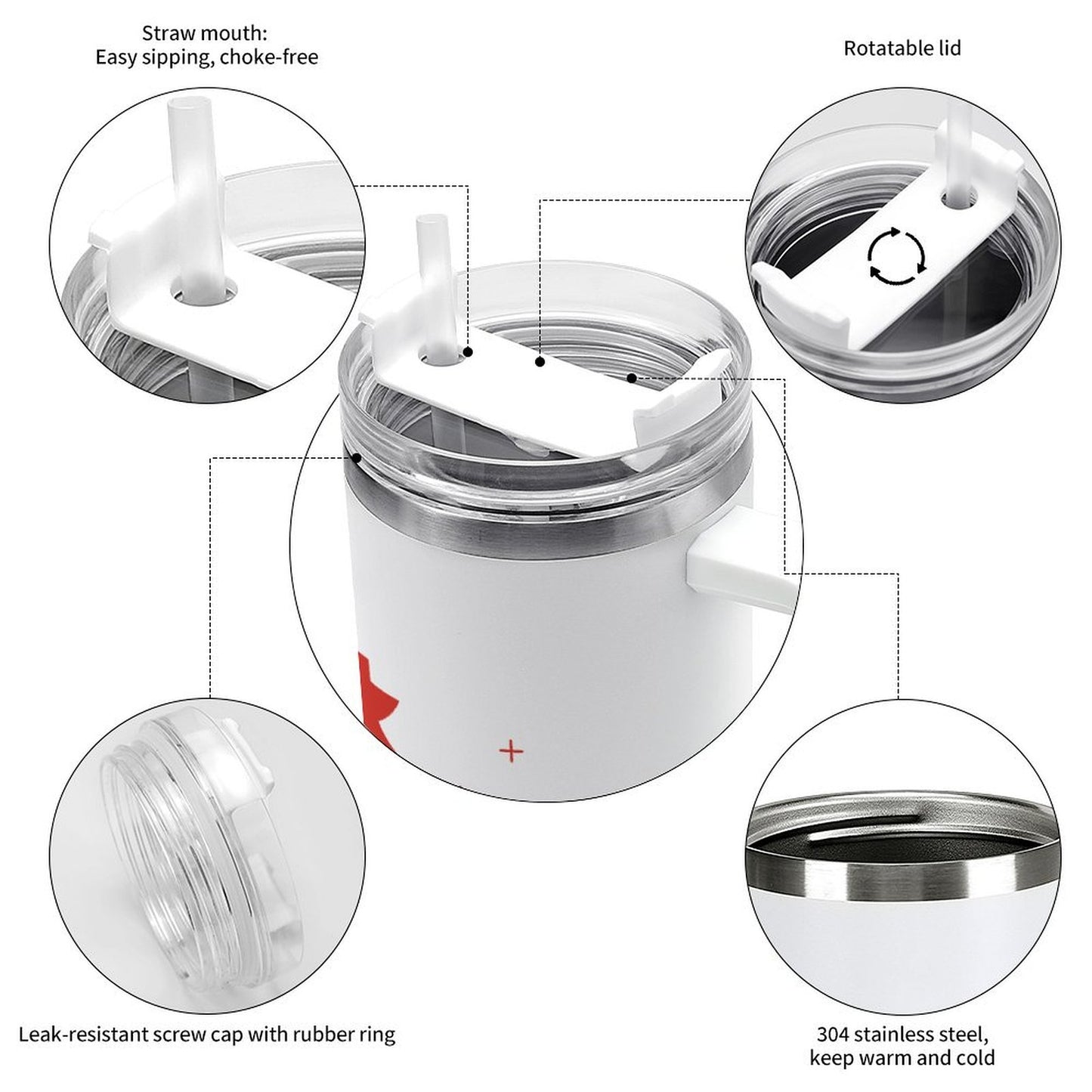 PHDT00082 POD US Local Tumbler 40 oz Large Capacity Car Cup Christmas