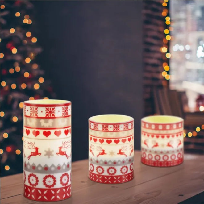 US Local 3PC Christmas Flameless LED Candles