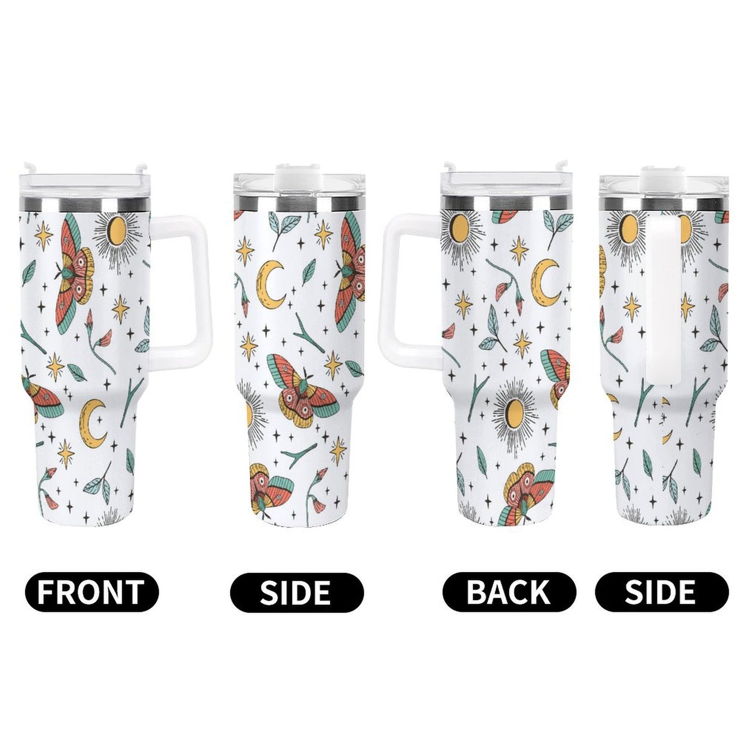 PHDT00483 POD US Local Tumbler 40oz Large Capacity Car Cup Color, Butterfly, Style