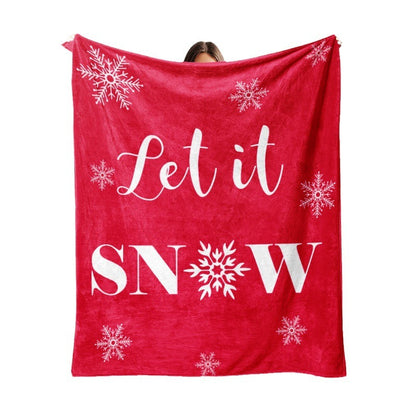 Christmas Thickening Print Flannel Blanket