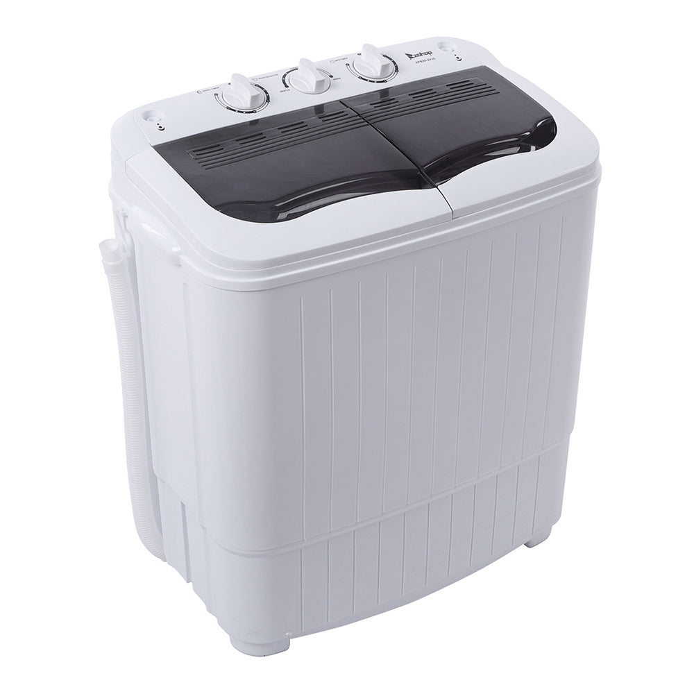 US Local US XPB35-ZK35 14.3 Lb Washing Machine, Double Drum With Drain Pump, Plastic, Semi-Automatic