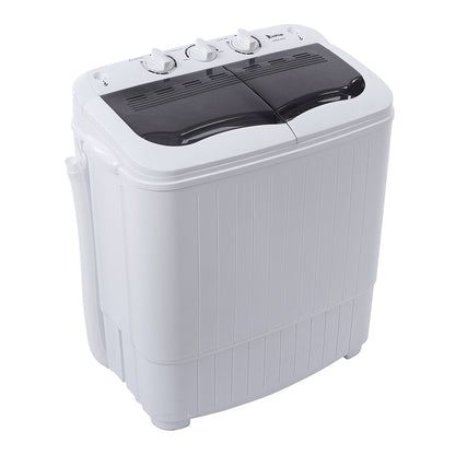 US Local US XPB35-ZK35 14.3 Lb Washing Machine, Double Drum With Drain Pump, Plastic, Semi-Automatic