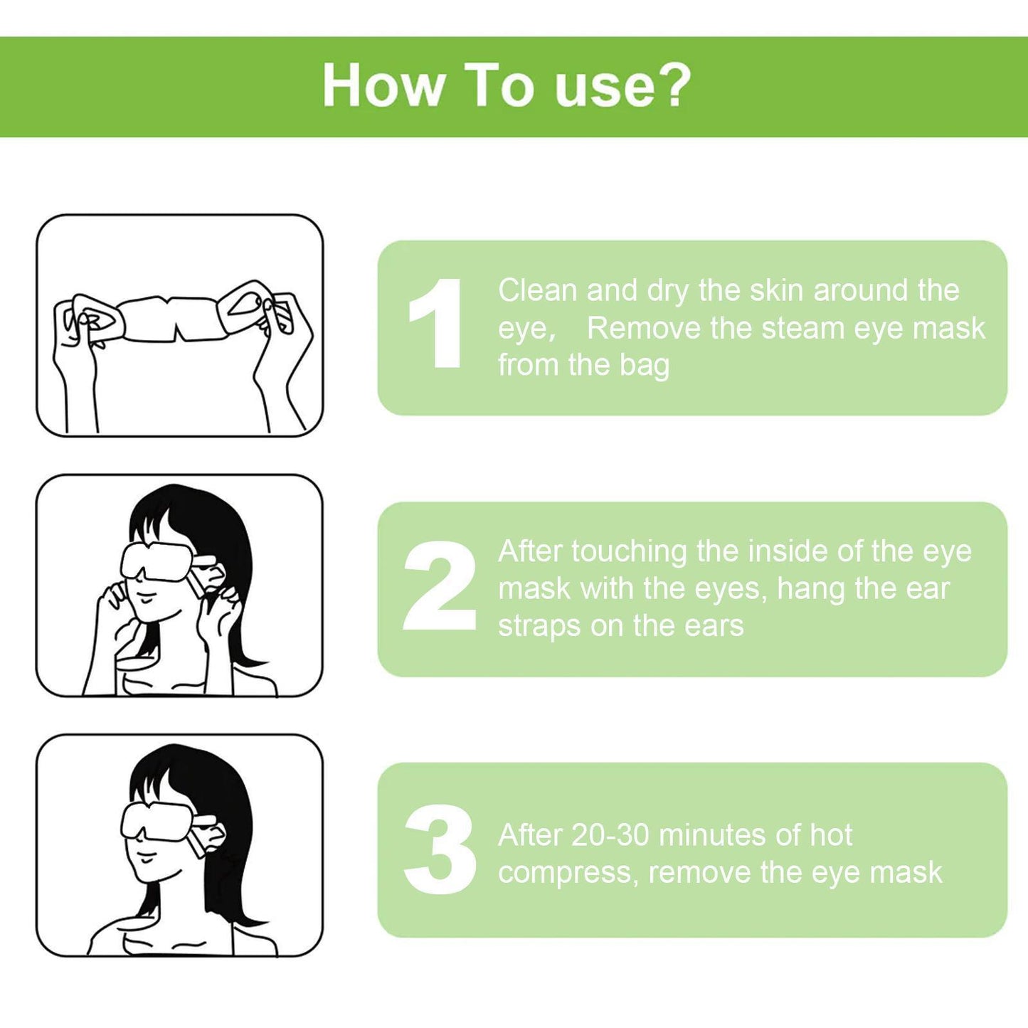 US Local 5PCS Steam Eye Mask, No Scent, Self-Heating Eye Mask, Eye SPA Mask, Relieve Eye Strain Fatique, Dark Circles, Puffiness