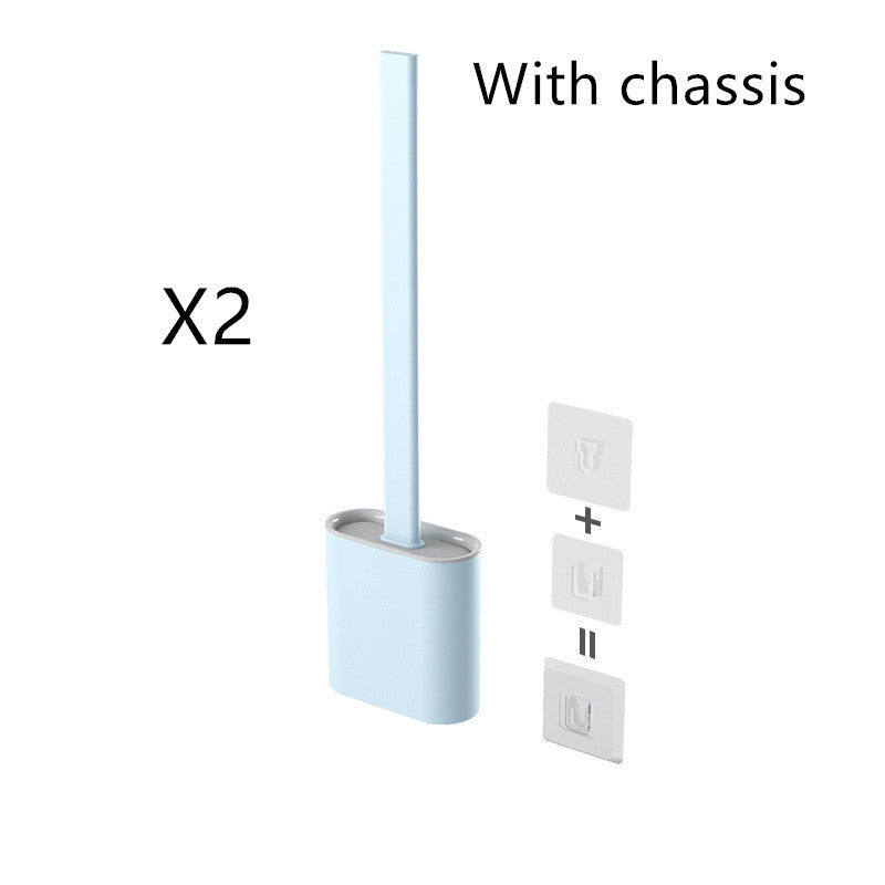 Creative Wall-Mounted Soft Brush With Cover For Toilet Washing