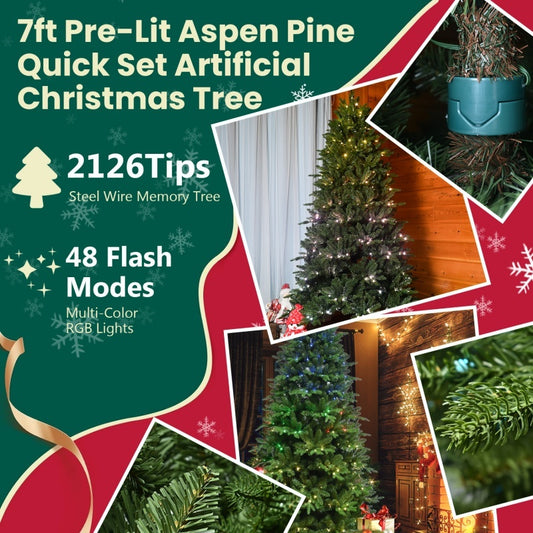 US Local 7ft Pe,pvc  Mixed Christmas Tree