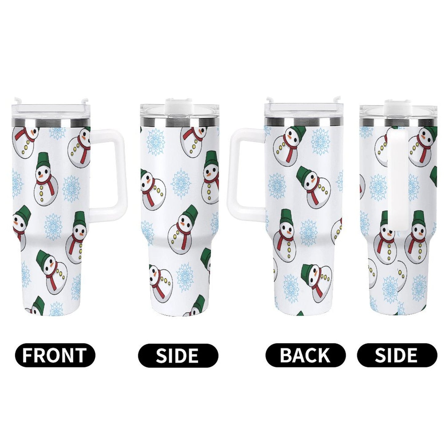PHDT00315 POD US Local Tumbler 40 oz Large Capacity Car Cup Christmas Snowman Snowflake