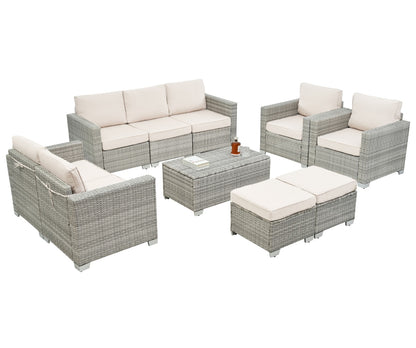 US Local 10 Piece Patio Furniture Set