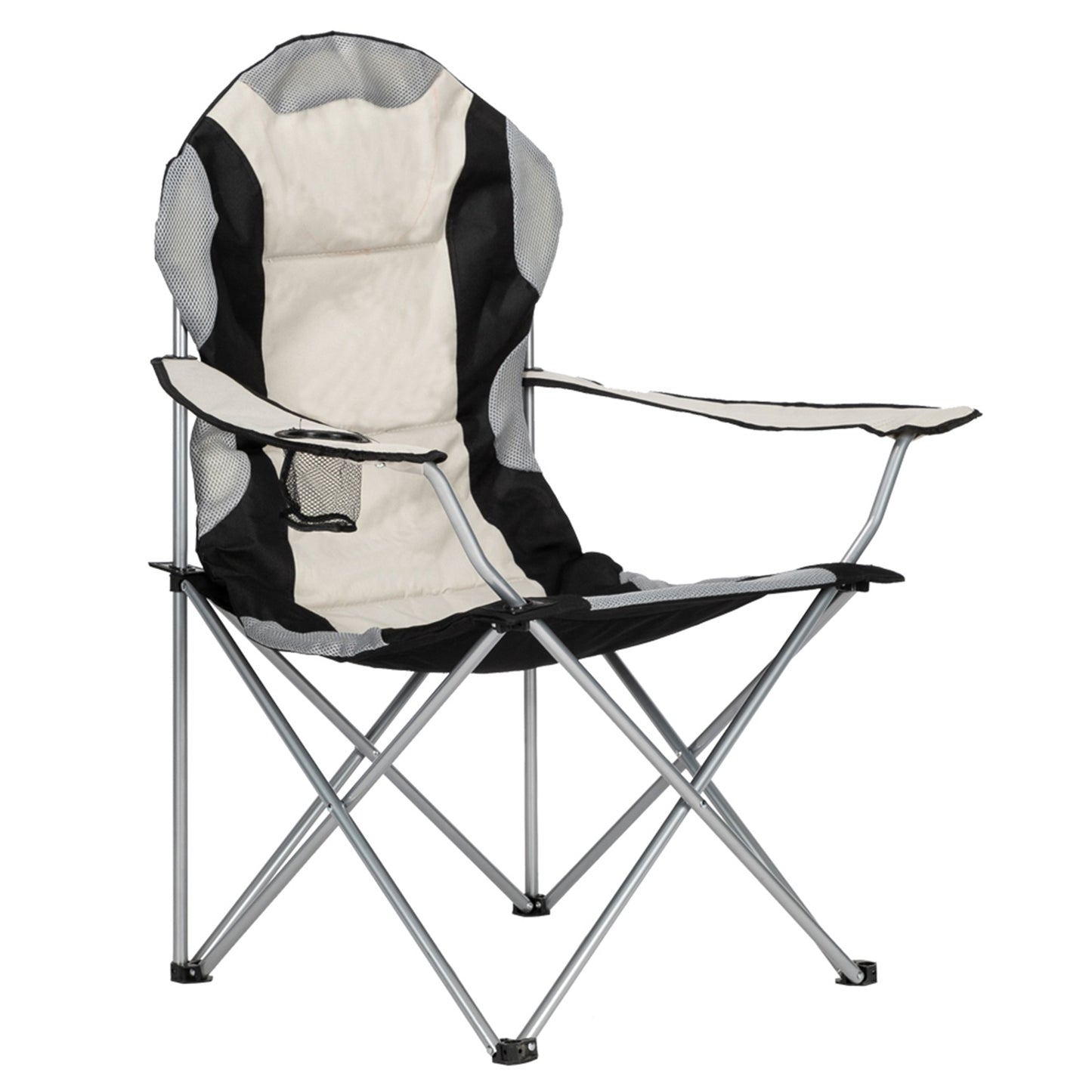 US Local Camping Chair, Grey Iron Frame, Off-white