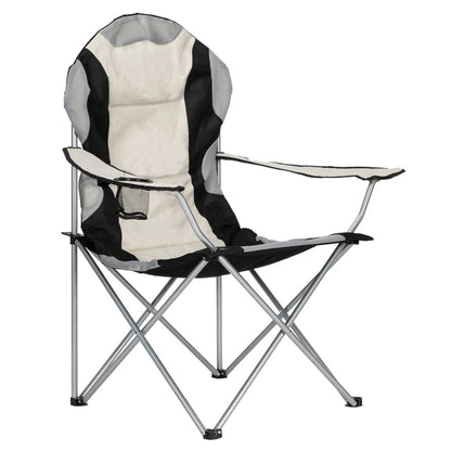 US Local Camping Chair, Grey Iron Frame, Off-white