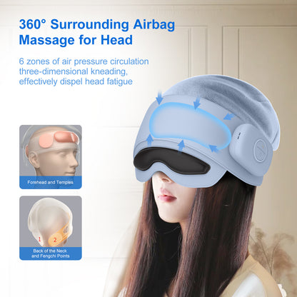 US Local Smart Head Massager With Eye Relief & Heating Function