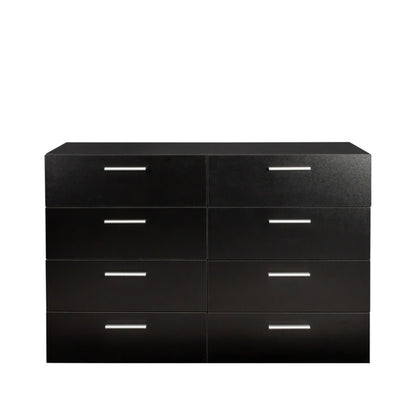 US Local Black Particleboard Eight Drawer Cabinet