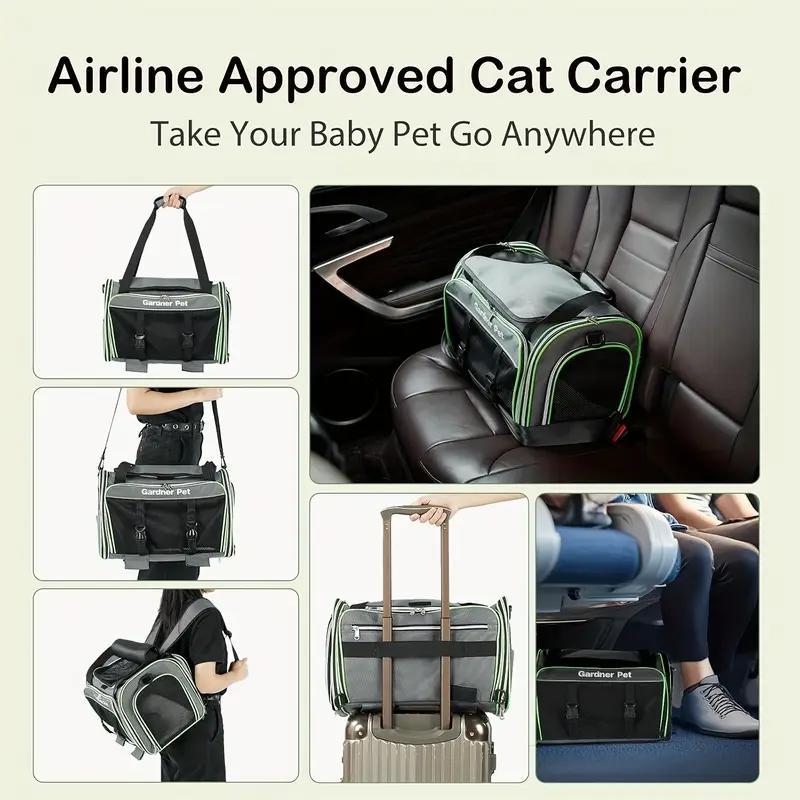 US Local Expandable, Foldable, Portable Pet Carrier With Wheels And Six Sides For Cats And Small Dogs.