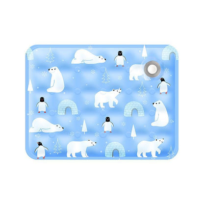 US Local Pet Summer Cooling Pad, Ice Bear Shape, Suitable For Cats And Dogs, Washable And Portable Cooling Pad