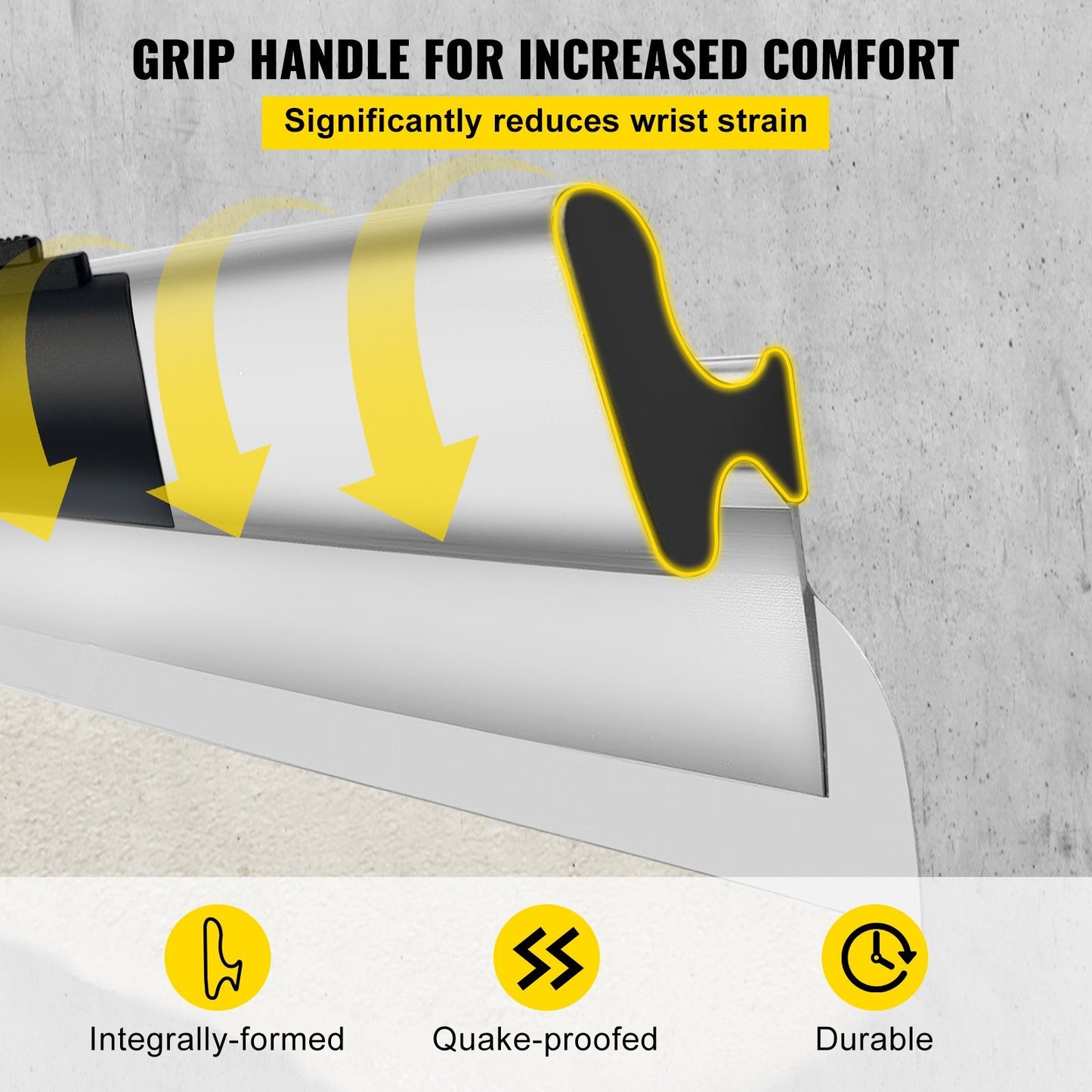 US Local VEVOR Skimming Blade Set,Extension Handle,European Stainless Steel Construction Knife, Aluminum Blade Profile Smoothing Knockdown Spatula For Gyprock Drywall Wall Board