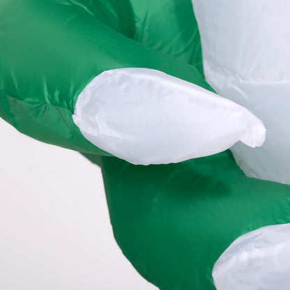 US Local Outsunny 4ft Inflatable Halloween Decoration, Lighted Window Sticker Ghost In Hat, Blow Up Outdoor LED Yard Display, Waterproof