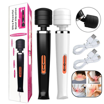 US Local Magic Massager Wand Vibration 10 Speeds Vibrating Massage Full Body Magic Therapy Motor