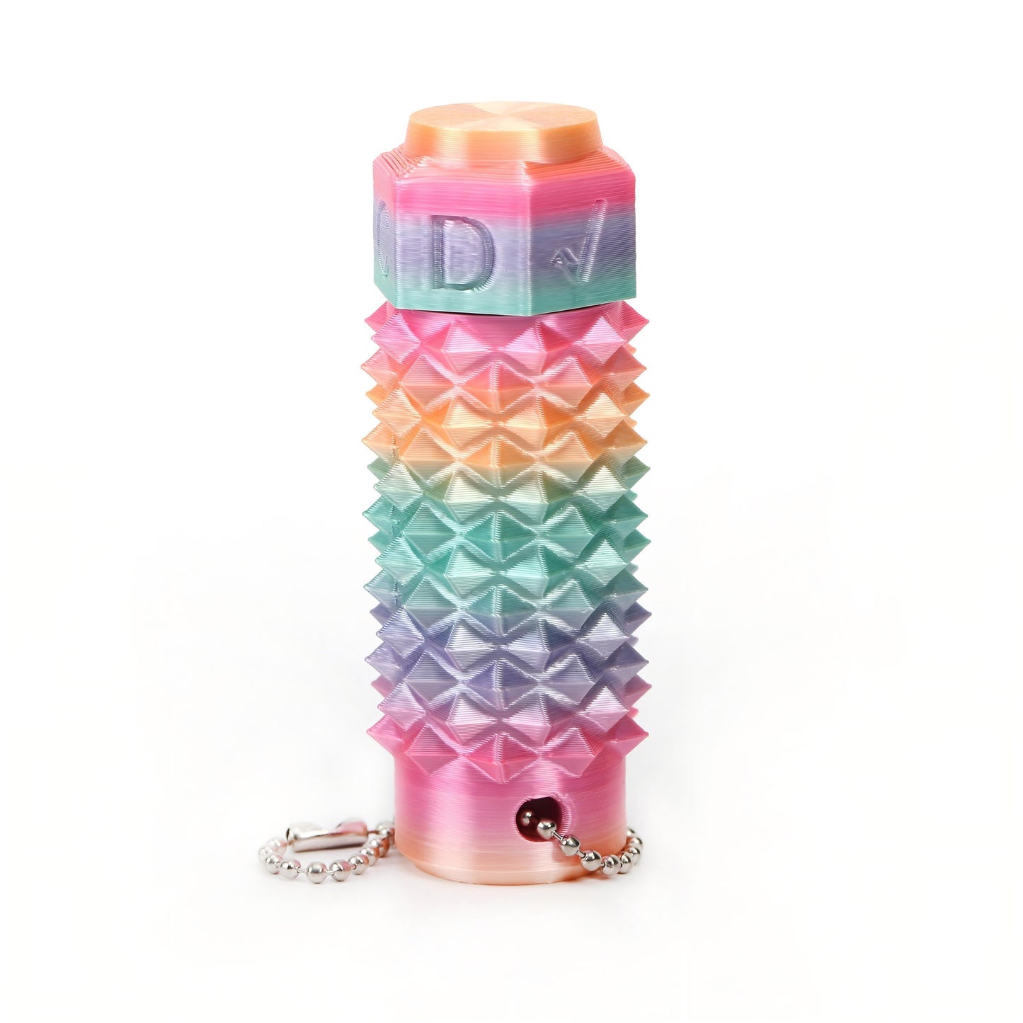 US Local The Third-generation Blue-green, Thick-tipped, Rotating Bearing Fidget Spinner Keychain Is A Novel Halloween Gift Suitable For Concentration And Hand Massage.