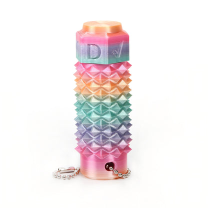 US Local The Third-generation Blue-green, Thick-tipped, Rotating Bearing Fidget Spinner Keychain Is A Novel Halloween Gift Suitable For Concentration And Hand Massage.