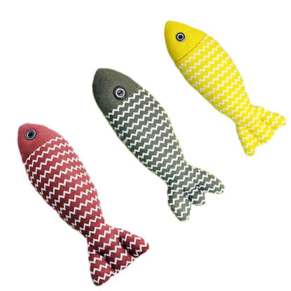 US Local Pet Mint Fish Toy - Three Colors Are Randomly Issued, Shovel Officials Must Enter, Pet Mint Fish Toys, Suitable For Cats Of All Ages