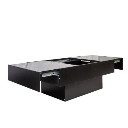 US Local Coffee Table With Sliding Tabletop, Center Table With Hidden Storage Compartment, Extendable Table For Living Room