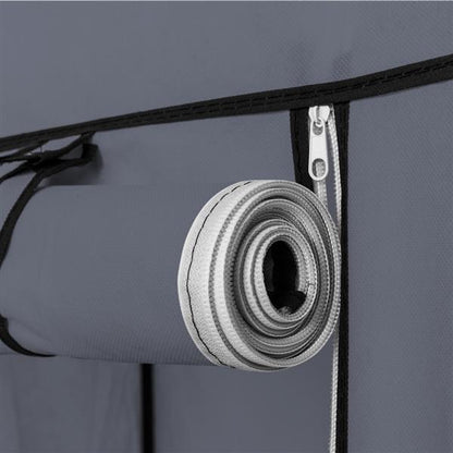 US Local Portable Clothes Closet Wardrobe With Non-woven Fabric And Hanging Rod Quick And Easy To Assemble Gray