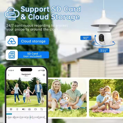 US Local WESECUU 3MP 360 Bulb Cam