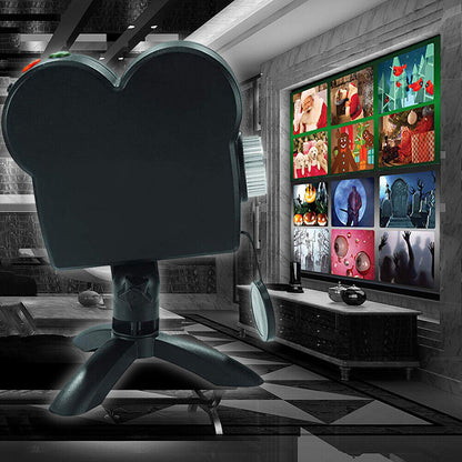 US Local Halloween Window Projector Christmas Holographic Optical Home Window Display Pro