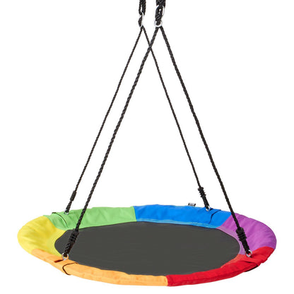 US Local VEVOR Tree Swing 40In Saucer Swing 750lbs Weight Capacity 900D Oxford Multicolor
